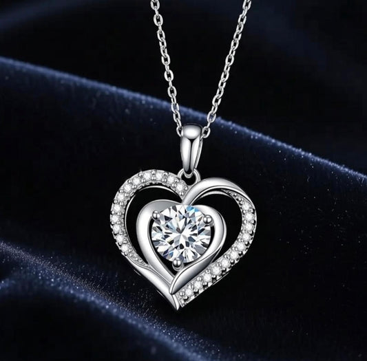 Premium zircon diamond heart earrings for girls & women