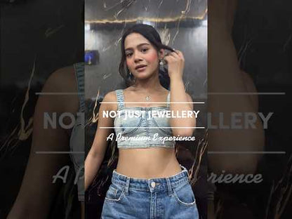 Premium zircon diamond heart earrings for girls & women